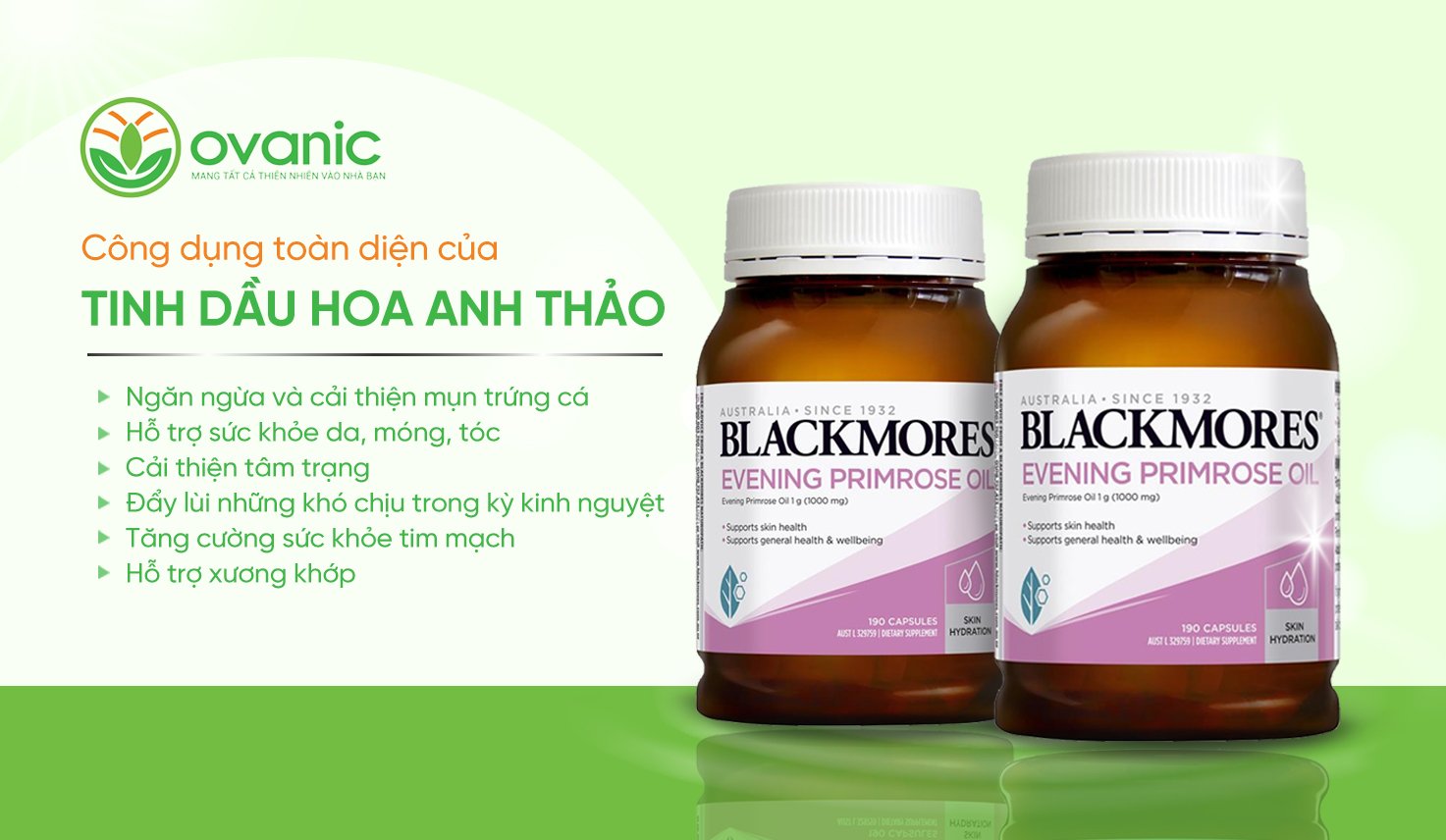 Công dụng của tinh dầu hoa anh thảo Blackmores