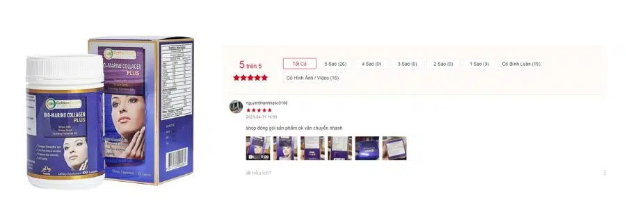 Đánh giá của người dùng về Viên uống Bio Marine Collagen Plus