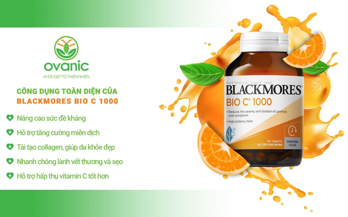 Công dụng của sản phẩm Blackmores Bio C 1000mg