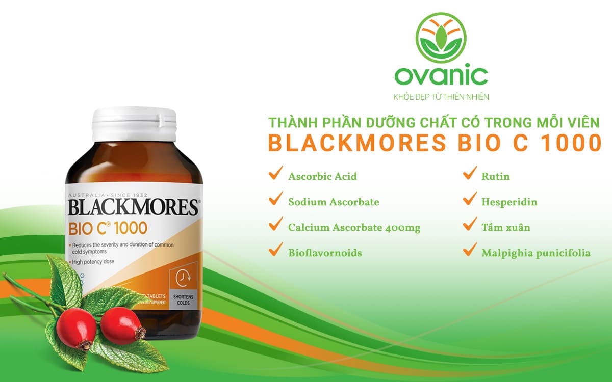 Thành phần có trong Blackmores Bio C 1000mg