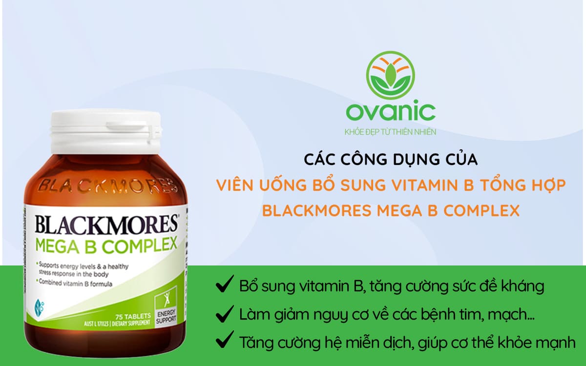 Công dụng của Blackmores Mega B Complex 