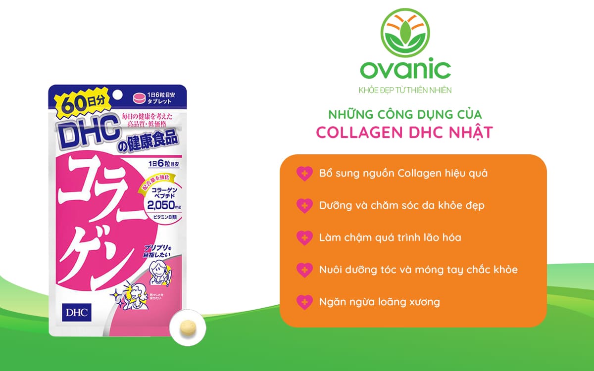 Công dụng của sản phẩm Collagen DHC