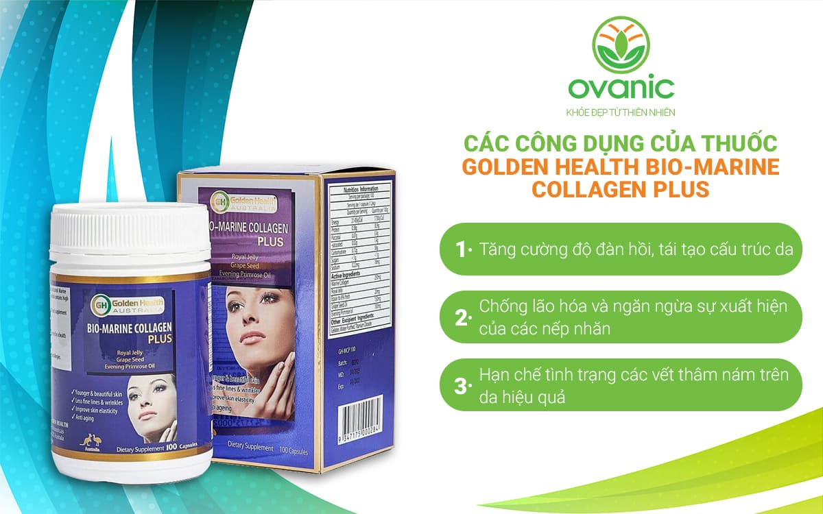 Công dụng của Golden Health Bio-Marine Collagen