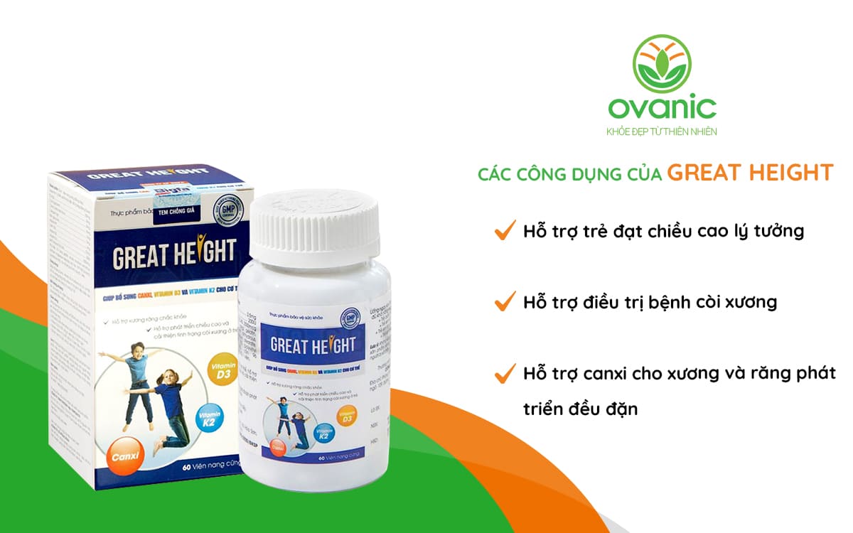 Công dụng của viên uống Great Height