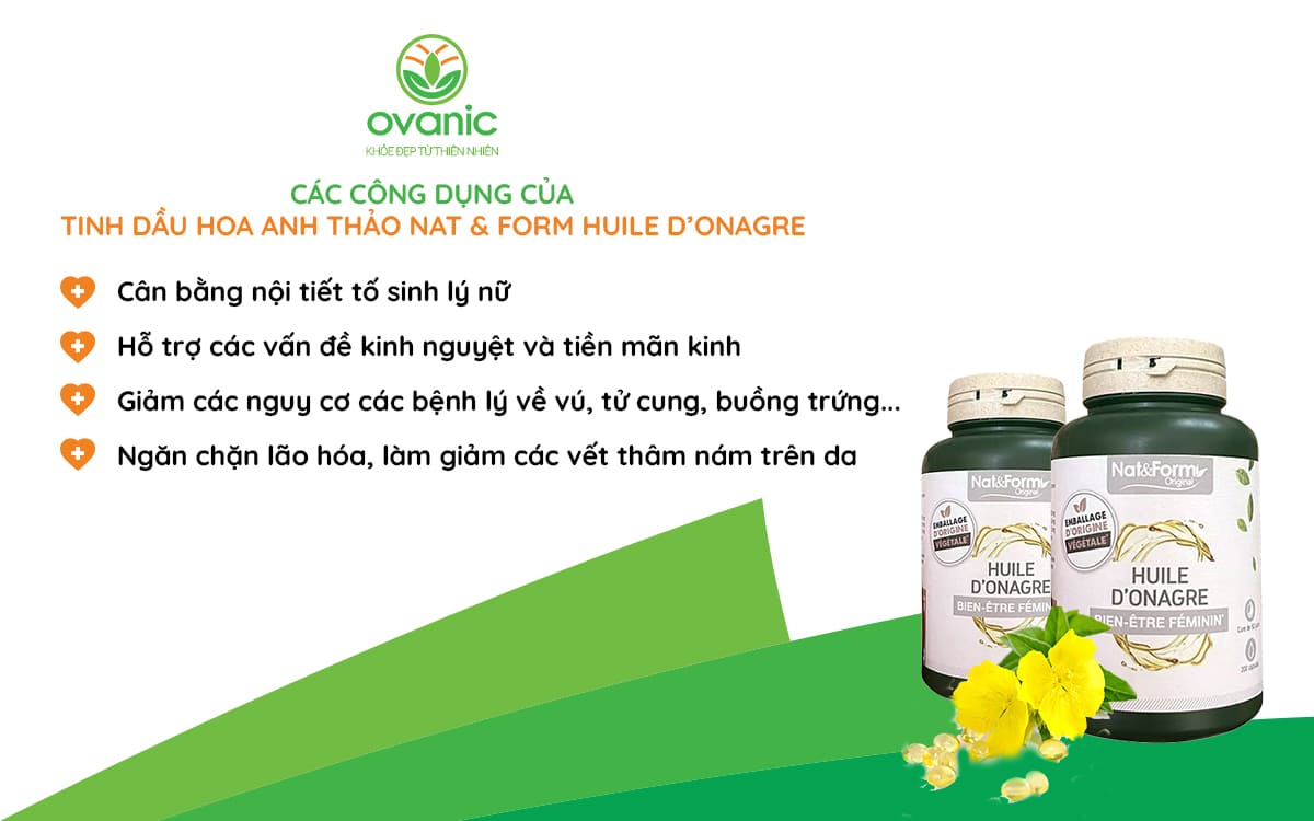 Công dụng của Nat & Form Huile D’onagre