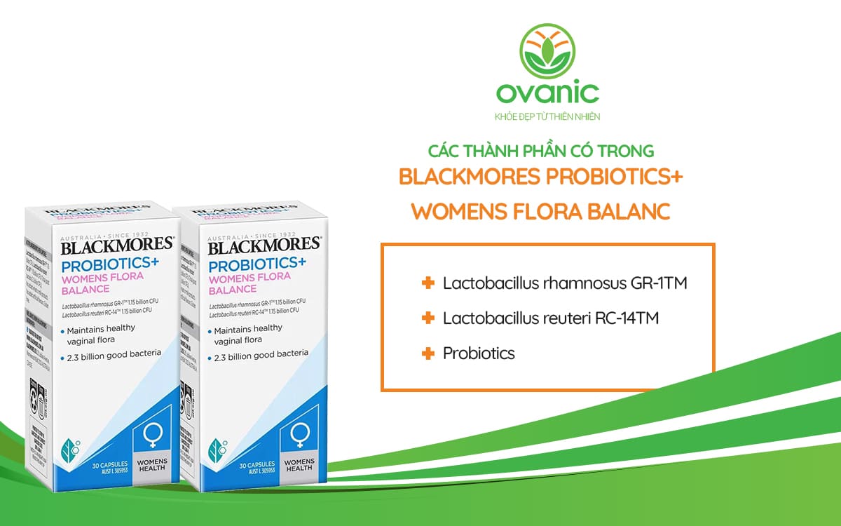 Thành phần thuốc của Blackmores Probiotics+ Womens Flora Balance