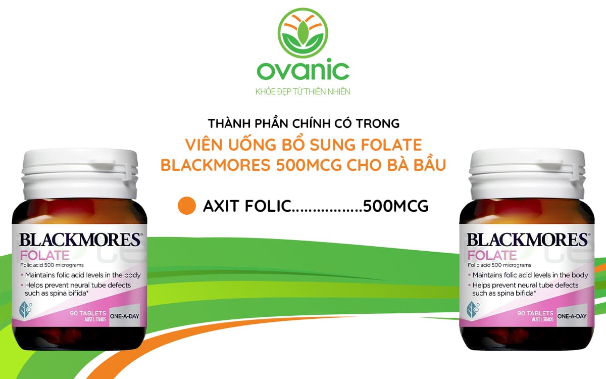 Thành phần thuốc của Folate Blackmores 500mcg