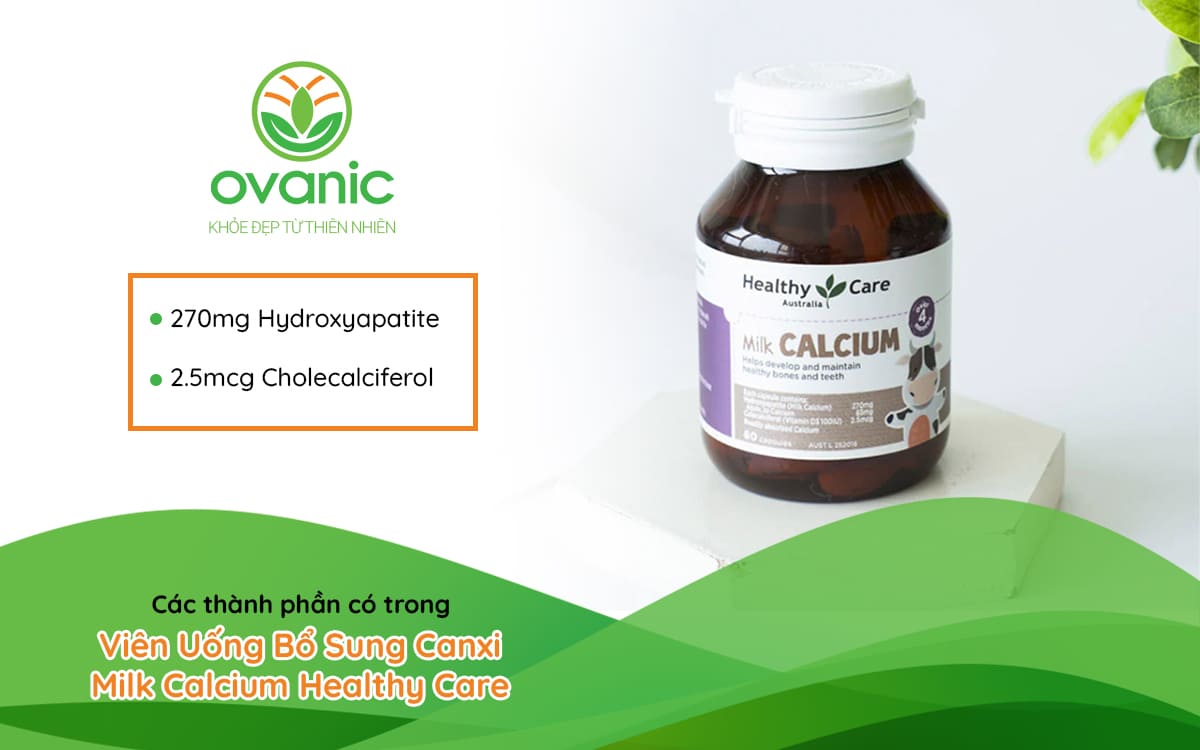 Thành phần thuốc của Milk Calcium Healthy Carede Iron