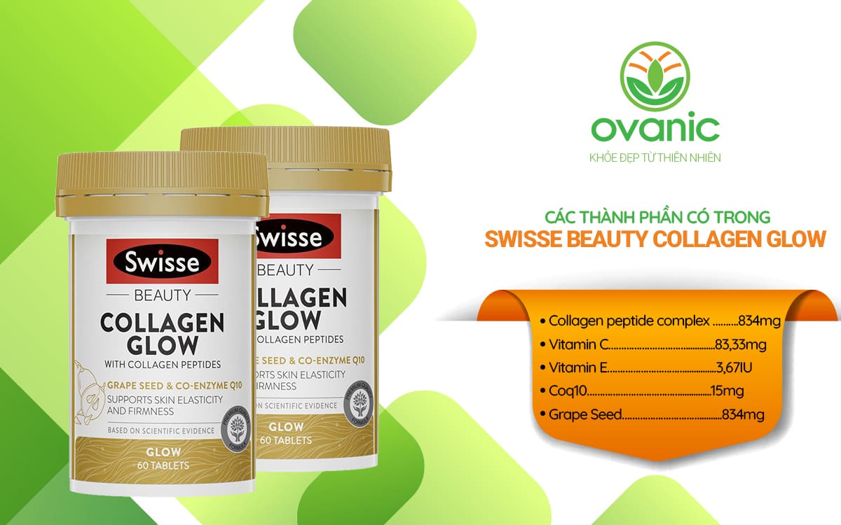 Thành phần của sản phẩm Swisse Beauty Collagen Glow