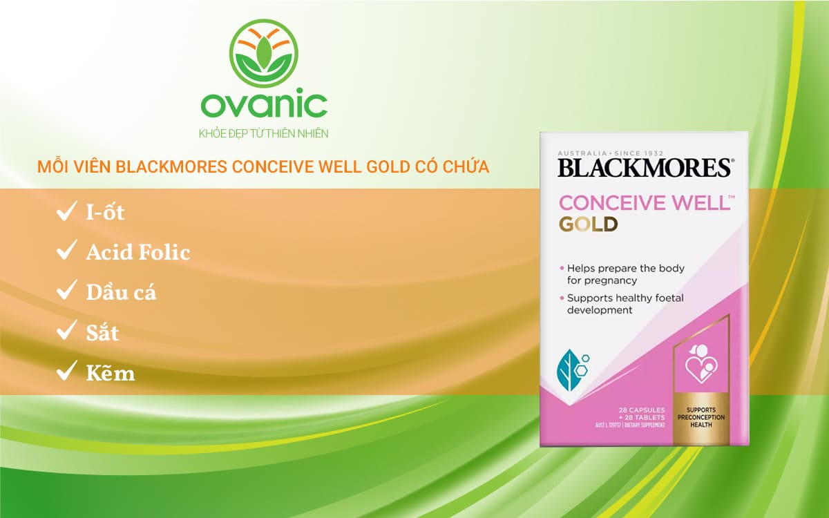 Thành phần tự nhiên của Blackmores Conceive Well Gold