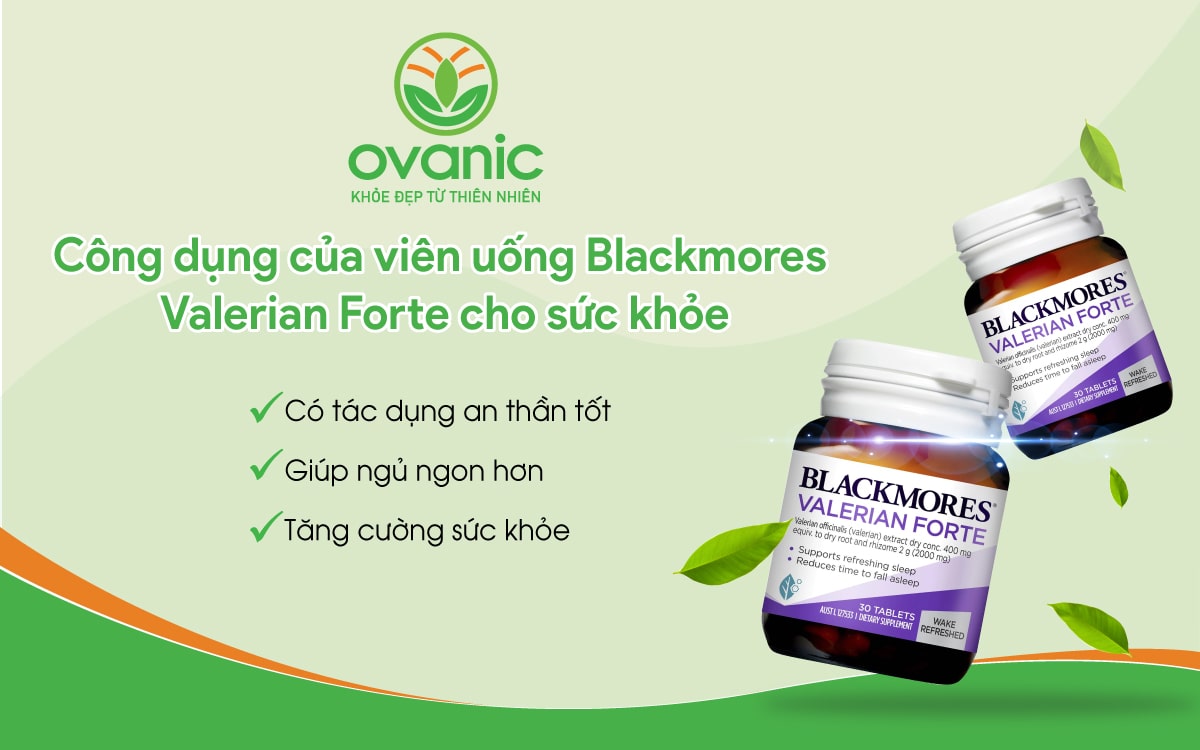 Công dụng của Viên uống hỗ trợ giấc ngủ Blackmores Valerian Forte 