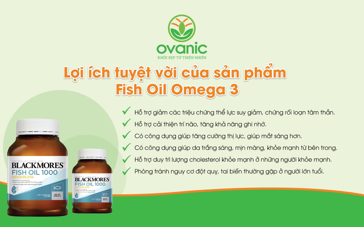 Lợi ích khi sử dụng Fish Oil Omega 3