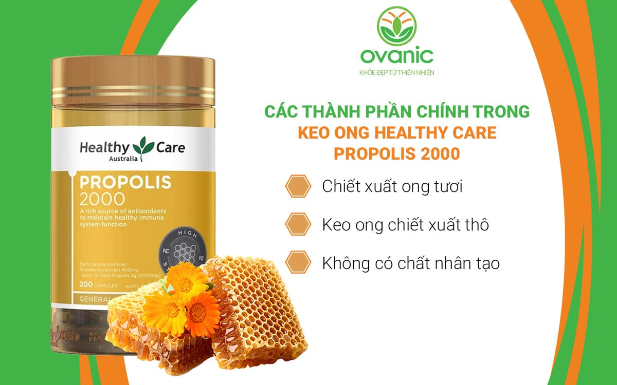 Thành phần tự nhiên của Healthy Care Propolis