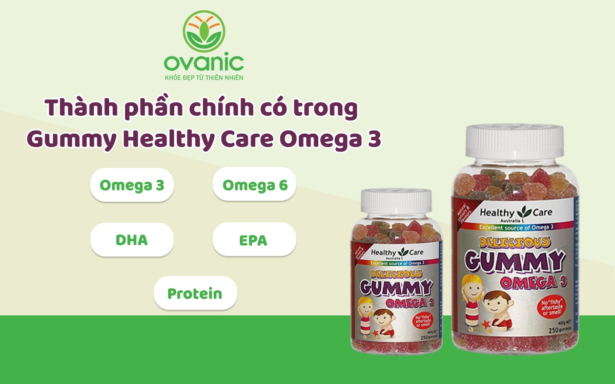 Thành phần có trong Gummy Healthy Care Omega 3