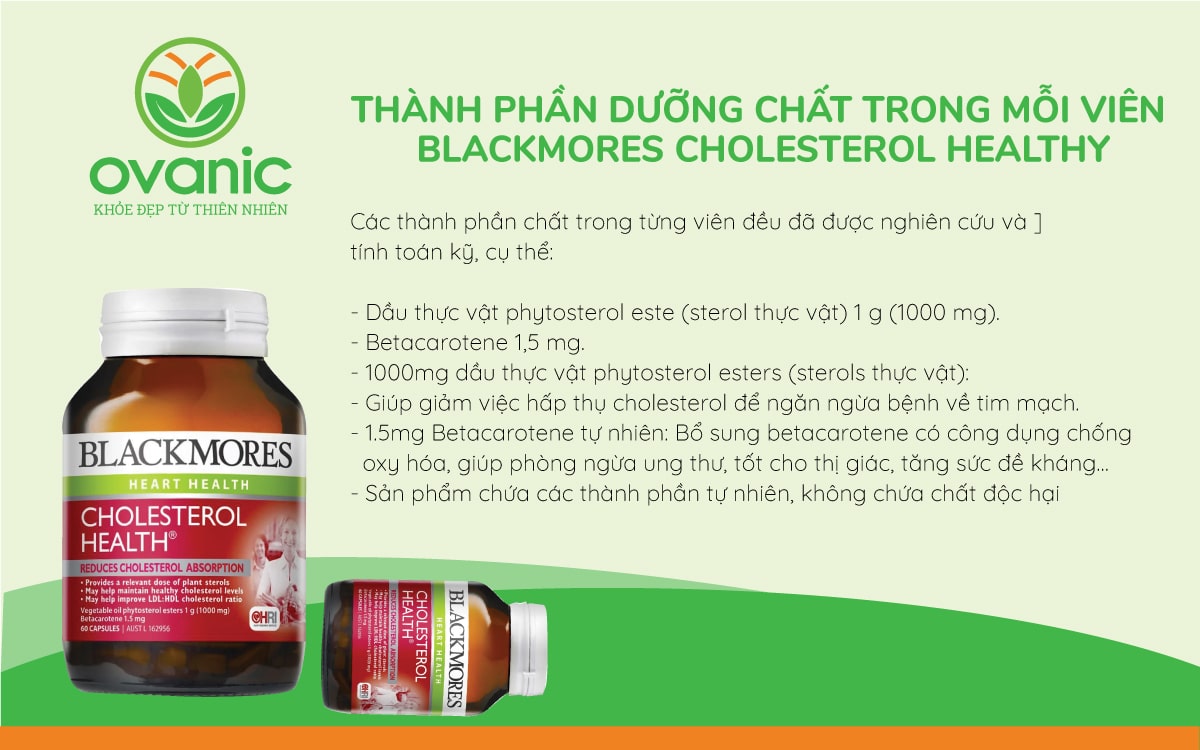 Thành phần có trong Blackmores Cholesterol Healthy