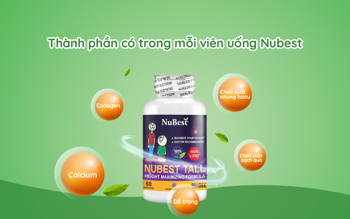 Thành phần sản phẩm Nubest Tall