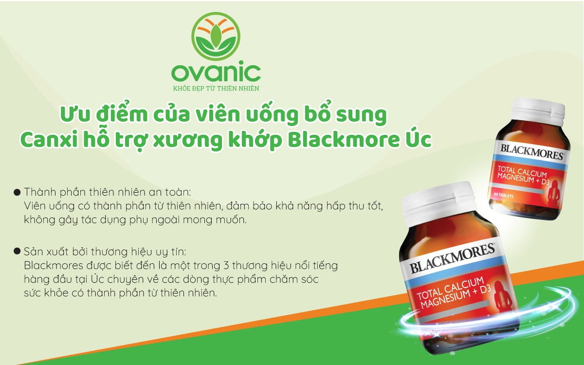 Ưu điểm Viên uống Blackmores Total calcium magnesium vitamin d3