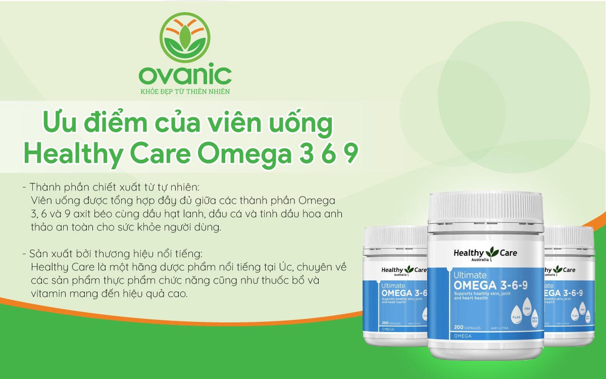 Ưu điểm của Healthy Care Omega 3 6 9 Ultimate 