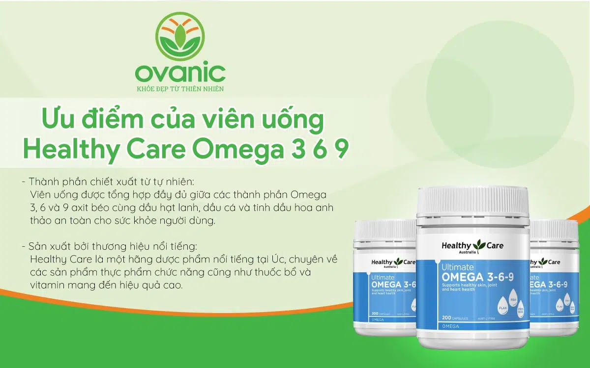 Ưu điểm của Healthy Care Omega 3 6 9 Ultimate