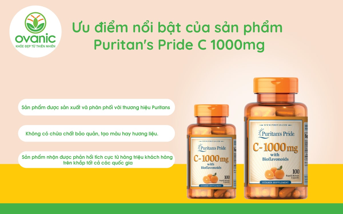 Ưu điểm của Puritan's Pride C 1000mg