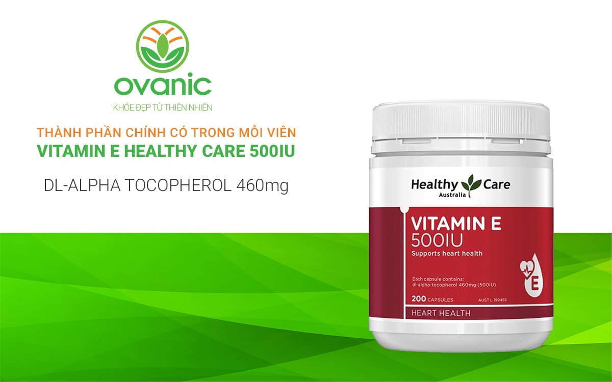 Thành phần tự nhiên của Healthy Care vitamin e