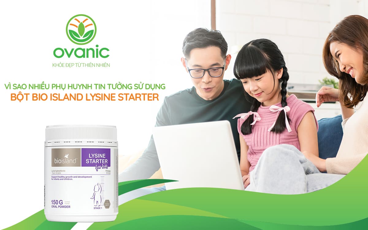 Vì sao nhiều bậc cha mẹ tin dùng Bột Bio Island Lysine Starter