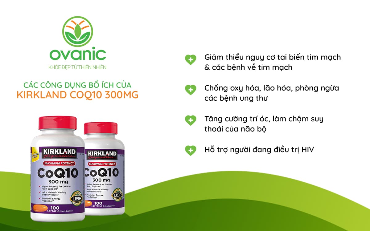 Công dụng của Viên uống Kirkland CoQ10 300mg