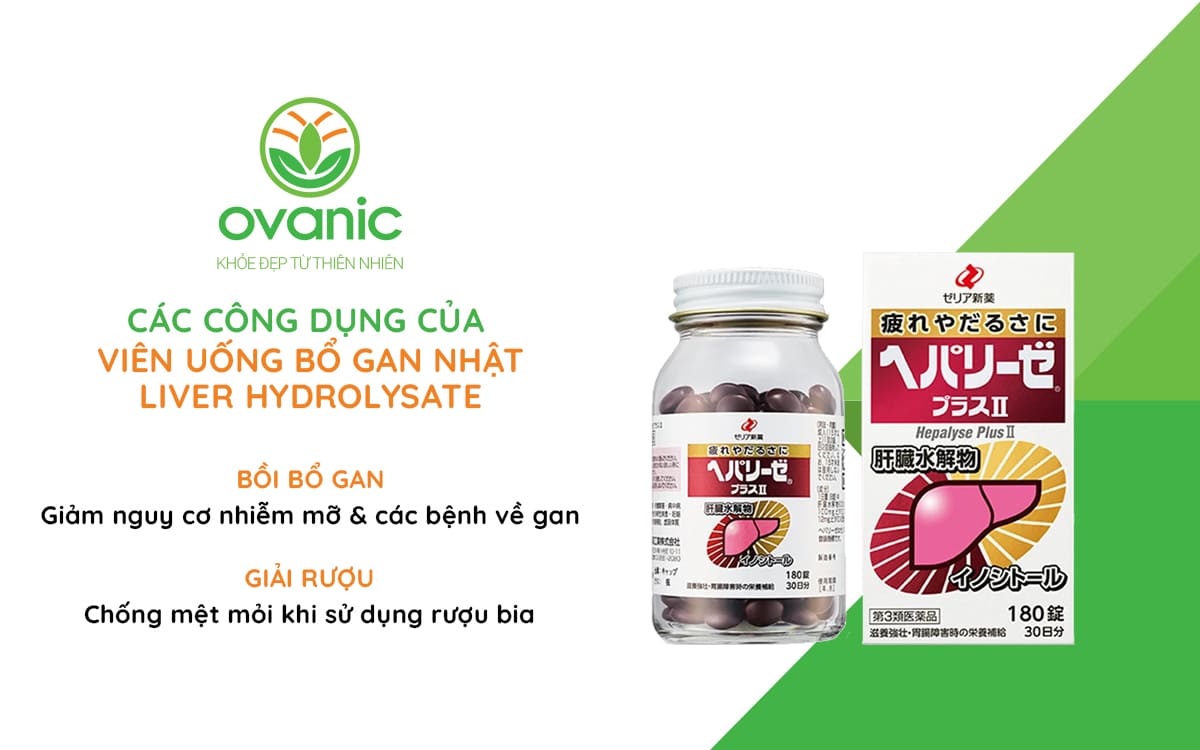 Công dụng của Viên Uống Bổ Gan Nhật Liver Hydrolysate