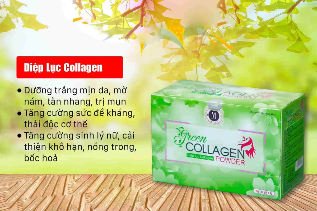 Các sản phẩm collagen diệp lục có chiết xuất từ 100% thiên nhiên