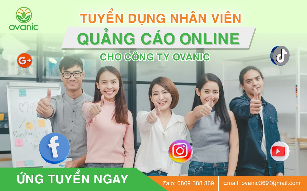 Tuyển nhân viên quảng cáo online cho Ovanic