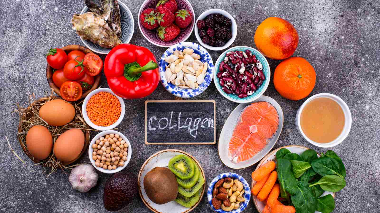 Thực phẩm giàu collagen và chế độ dinh dưỡng hỗ trợ sản sinh collagen Thực phẩm giàu collagen hỗ trợ làm đẹp da và chống lão hóa
