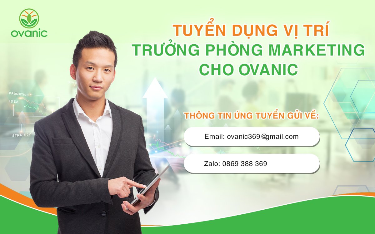 Tuyển Dụng Trưởng Phòng Marketing Cho Ovanic