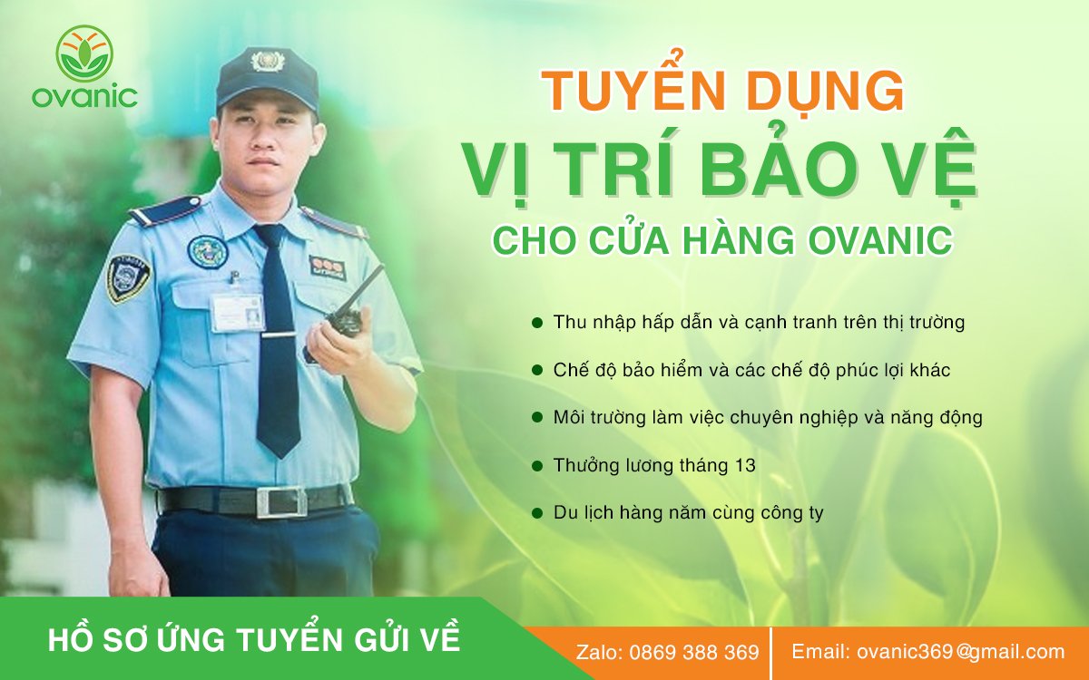 Tuyển dụng bảo về cho Ovanic