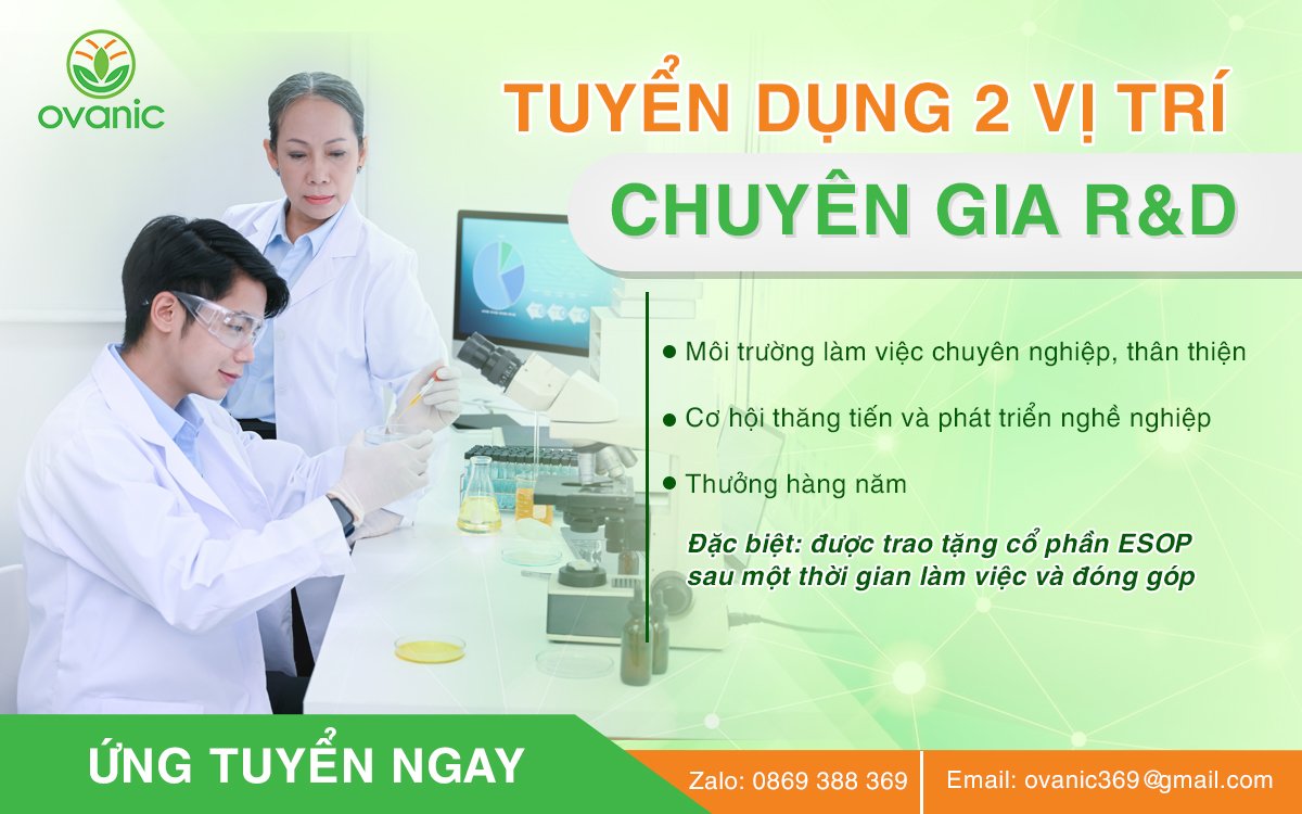 Tuyển dụng chuyên gia R&D cho Ovanic