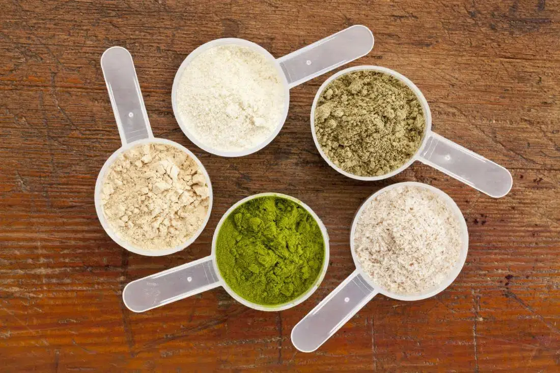 hình Bột protein với nhiều hương vị ngon miệng