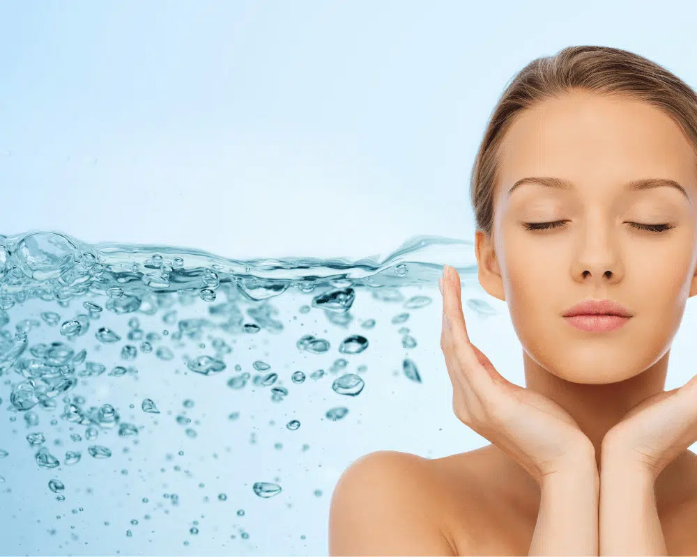 hình Làn da ngậm nước khi bổ sung HA