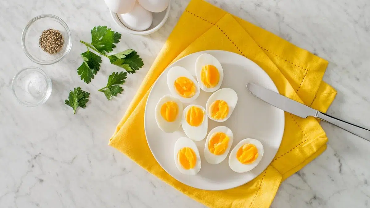 hình Trứng luộc một món ăn đơn giản và giàu dinh dưỡng