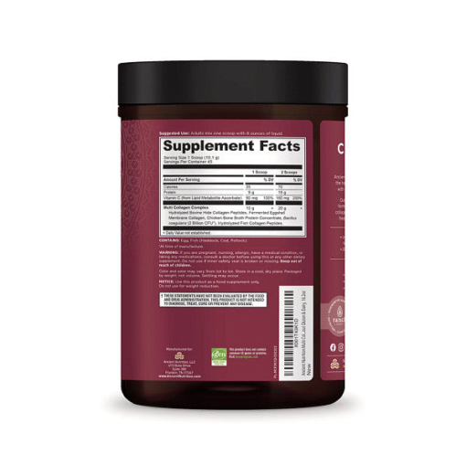 Multi Collagen Protein Powder - Supports Healthy Skin, Nails & Joints - Vanilla (45 Servings)