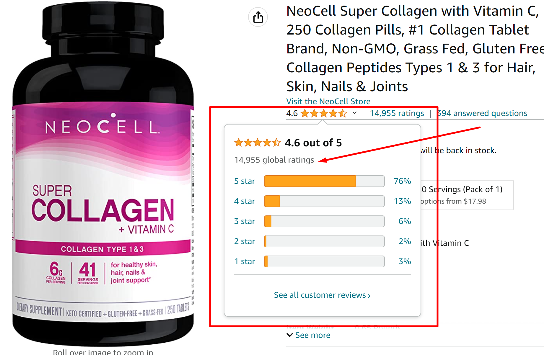 Các đánh giá về viên uống collagen Mỹ NeoCell Super Collagen + Vitamin C rất tích cực