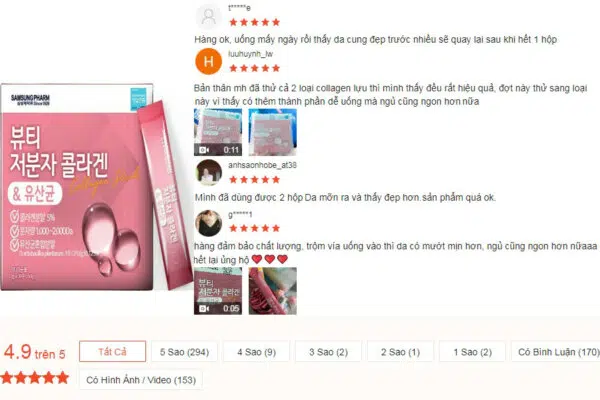 Phản hồi Samsung Pharm Collagen