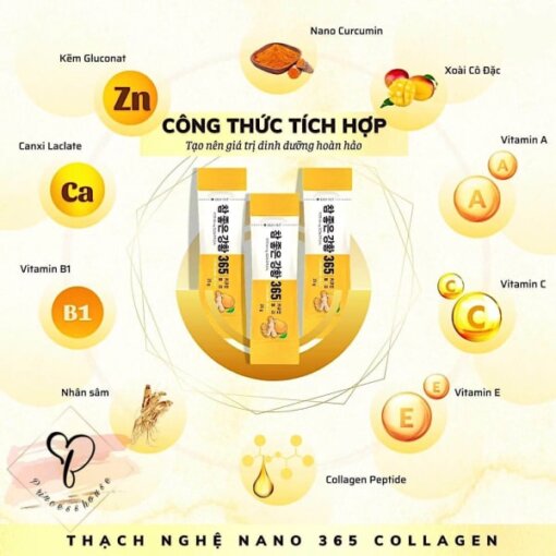 Thành phần của Thạch Nghệ Collagen Nano Curcumin Jelly 365