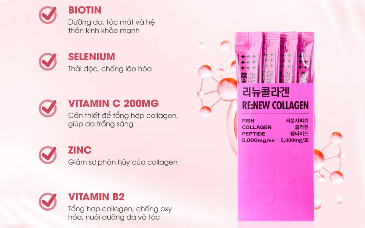 Thành phần Renew Collagen WELLIT thành phần trong collagen wellit