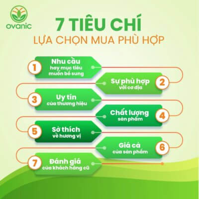 Tiêu chí chọn mua sản phẩm phù hợp