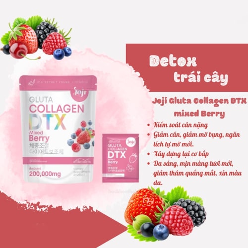 Công dụng của Bột Collagen giảm cân đẹp da Gluta Collagen DTX vị dâu