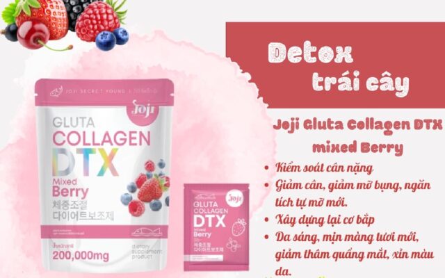 Công dụng của Bột Collagen giảm cân đẹp da Gluta Collagen DTX vị dâu