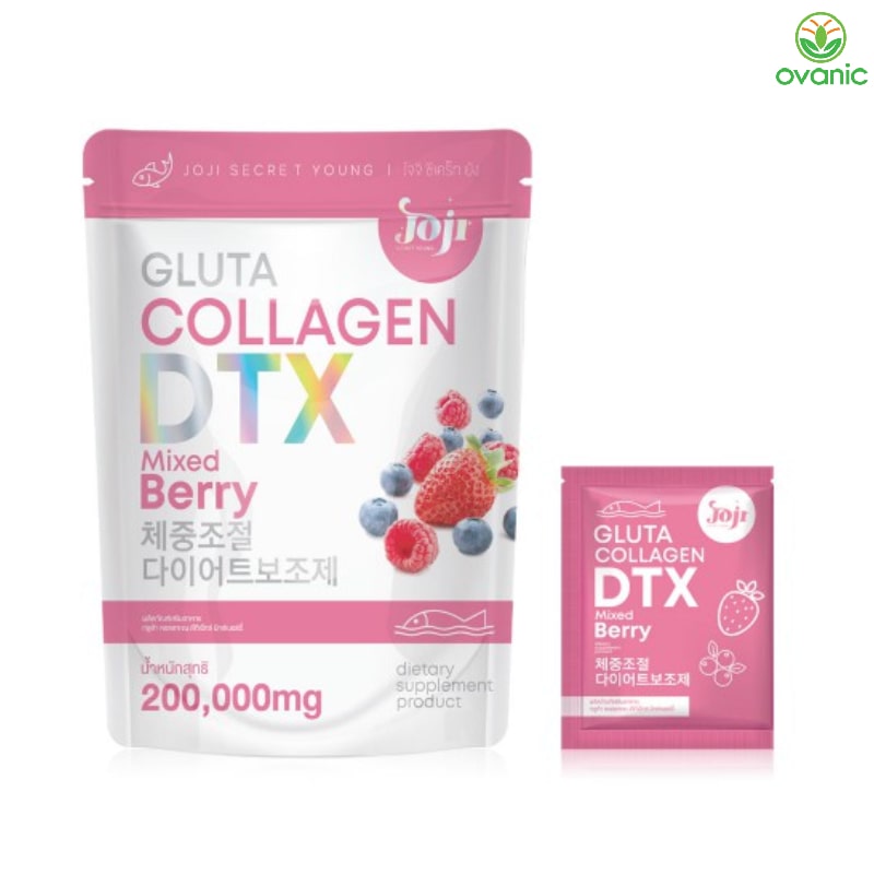 Ảnh ột Collagen giảm cân đẹp da Gluta Collagen DTX vị dâu