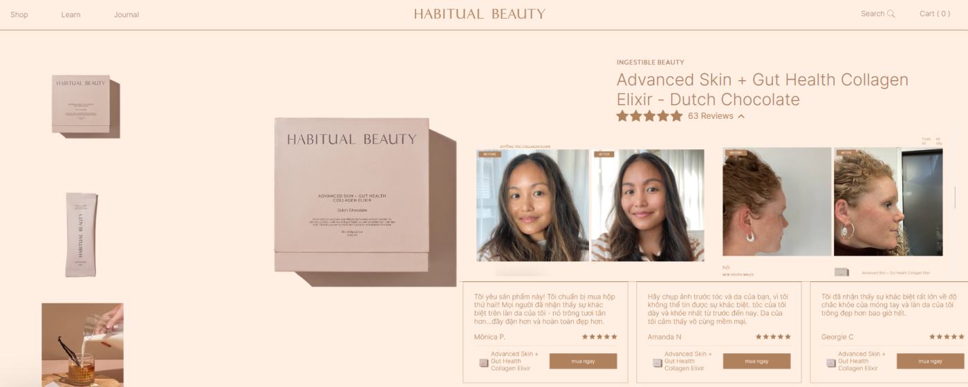 Habitual Beauty Advanced Skin + Gut Health Collagen Elixir 