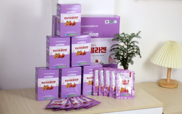 Nước Hồng Sâm Collagen Lựu KGF Red Ginseng Pomegranate Collagen được sản xuất tại Hàn Quốc