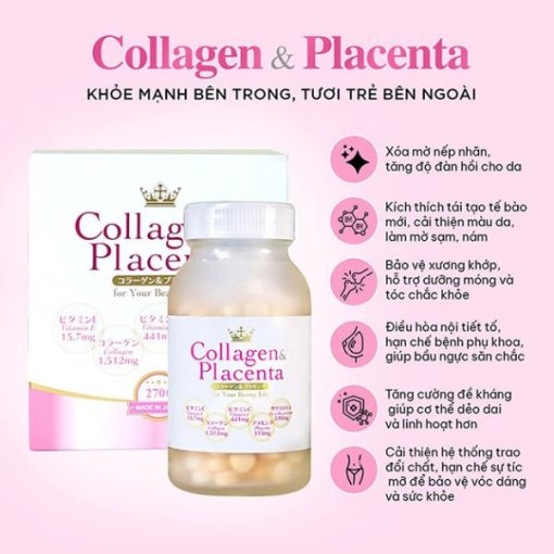 Tác dụng của Viên Uống Collagen Nhật Bản Placenta 5 In 1