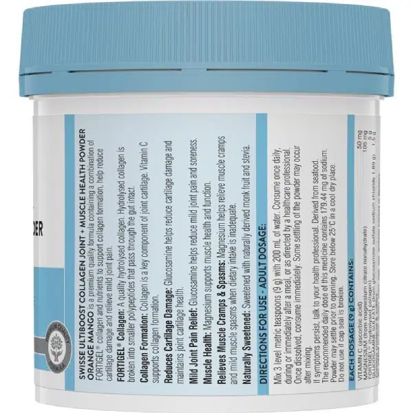 Thành phần của Collagen thủy phân Swisse Ultiboost Collagen Joint